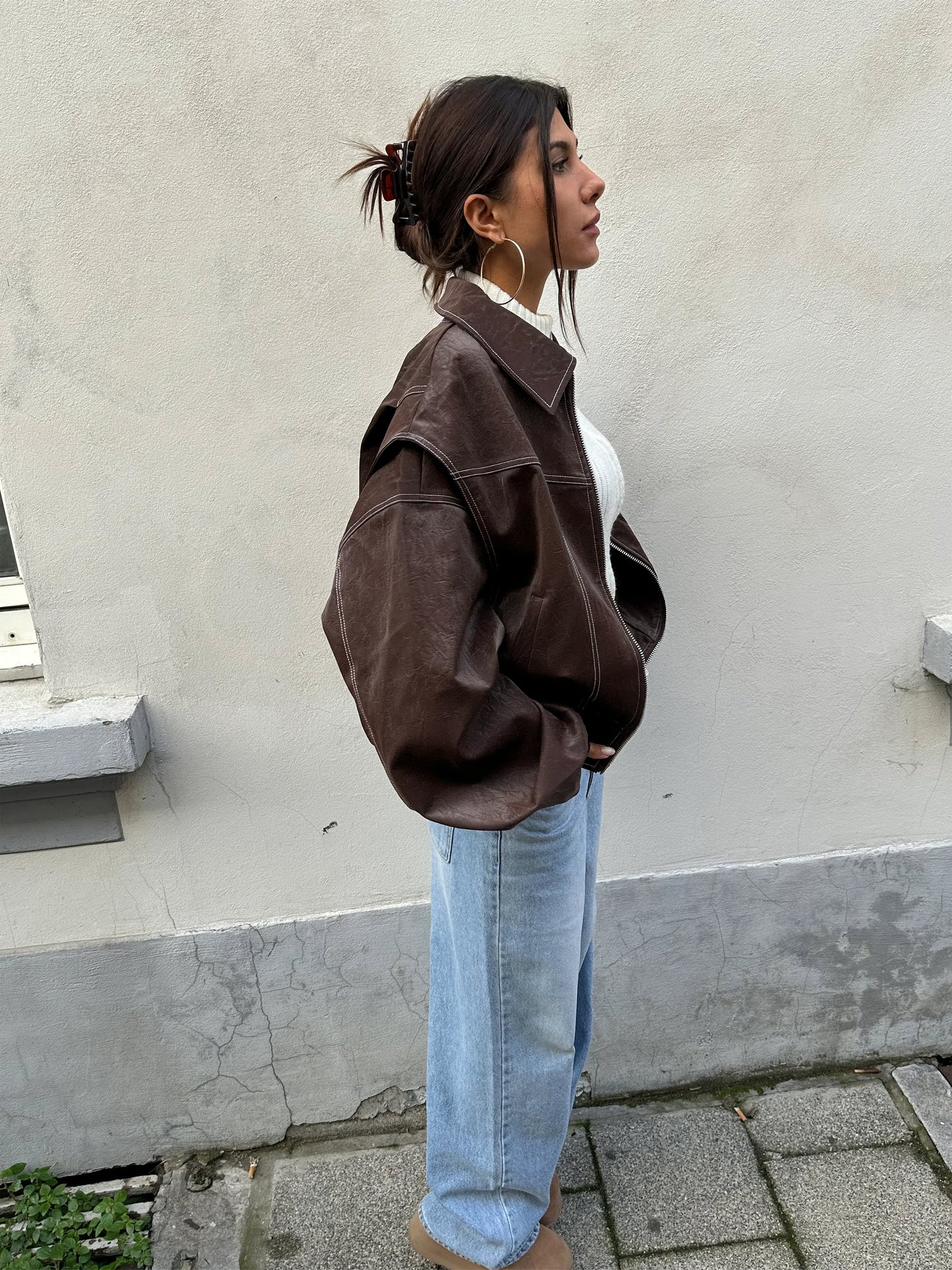 AMY | OVERSIZED CONTRAST JACKET